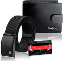 Dovanų rinkinys vyrams: odinė piniginė Pierre Cardin RFID ir diržas Stevens A6088206