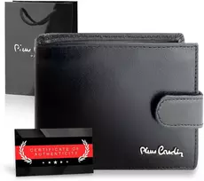 Vyriška piniginė Pierre Cardin, juoda, su RFID apsauga A6088206
