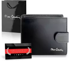 Vyriška piniginė Pierre Cardin, su RFID apsauga, juoda odinė A5288206