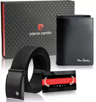 Vyriška odinė piniginė Pierre Cardin, RFID, juoda 623206