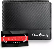 Vyriška odinė piniginė Pierre Cardin, juoda, RFID apsauga 423706