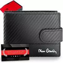 Vyriška odinė piniginė Pierre Cardin, juoda, RFID apsauga A6088706
