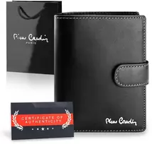 Vyriška odinė piniginė Pierre Cardin, juoda, RFID apsauga A623406