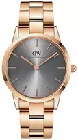 DANIEL WELLINGTON Iconic Link pilkas vyriškas laikrodis DW00100332 (zw003a)