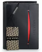Vyriška natūralios odos piniginė Stevens Z08-326-R, RFID apsauga