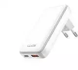 Winner Group WG - Síťová nabíječka GaN 2x USB, 1x USB-C 30W + 1x USB-A 18W, baltas