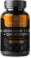 Pagaminta ES pagal SIA MatrixSoftLabs užsakymą (Latvija) VitalHarmony Gliukozaminas + MSM + Chondroitinas – 90 kapsulių