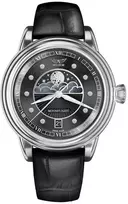 Laikrodis AVIATOR Douglas Moonflight Sidabrinis Diamonds Edition V.1.33.0.381.4