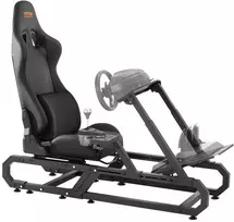 Tvirtas lenktynių vairo stovas Logitech G923 G920 G29, reguliuojamas kokpitas su sėdyne, 150 kg, trikampio dizainas, simuliatoriaus stovas su pedalų ir sėdynės reguliav
