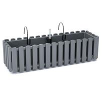 Produktai namams ir sodui // Lauke | Sodo baldai // Skrzynka balkonowa z hakami Boardee Fencycase DDEF600W szara