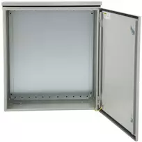 Lauko elektros dėžė, NEMA 4, hermetiška, 60x60x30 cm, metalinė, pramoninė, su vyriais, atspari vandeniui