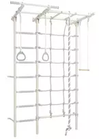 Sporto kompleksas (gimnastikos sienelė) SANRO S7 PASTEL balta, 219,6x154cm