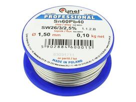 Įrankiai ir matavimo prietaisai // Lituokliai | Litavimo stotys // 9634# Cyna 1,50/100g/spoiwo lc60-fsw26 cynel