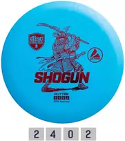Mėlyna Diskgolfo diskas Putter SHOGUN Active Light Mėlyna