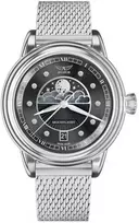 Laikrodis AVIATOR Douglas Moonflight Sidabrinis Diamonds Edition V.1.33.0.381.5