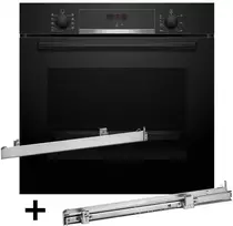 BOSCH HBA514BB3 orkaitė + BOSCH HEZ538000 vieno lygio teleskopiniai bėgeliai