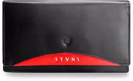 Moteriška odinė piniginė Stevens, juoda, RFID 210-R