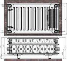 Radiator 33x900x800 Side connect.  Termolux