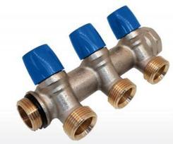 Manifold 3/4''- 3-ways 3/4''EK Blue head screws GF