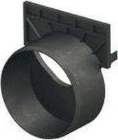 Channel end stopper black HexaLine with pipe D100