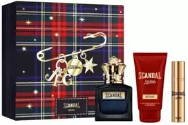 Jean Paul Gaultier Scandal Pour Homme Intense rinkinys vyrams (EDP, 100 ml + dušo želė, 75 ml + EDP, 10 ml)