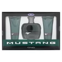 Set Ford: Mustang Žalias Eau De Toilette For Men, 100 ml + Mustang Žalias Hydrating Dušo želė All Skin Types, 100 ml + Mustang Žalias Hydrating After-Shave Balm, 100 ml
