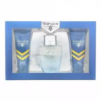 Top Gun Rivet rinkinys vyrams (EDT, 100 ml + kūno ir plaukų prausiklis, 100 ml + balzamas po skutimosi, 100 ml)