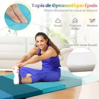 Promotions Sulankstoma gimnastikos kilimėlis, 180x60x5 cm, mėlynas