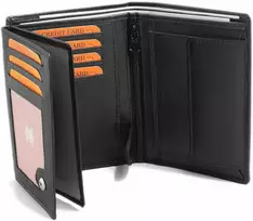 NEEDIVYOU Men's Real Lether Wallet RFID Sequirity