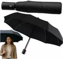 Sulankstomas juodas automatinis skėtis ANTI-UV V1