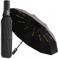 Skėtis juodas automatinis ANTI-UV sulankstomas