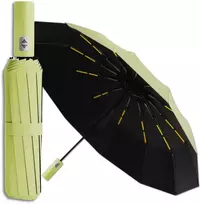 Skėtis žalias automatinis ANTI-UV sulankstomas V3