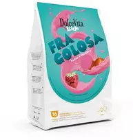 Dolce Vita Fragolosa — braškių sūrio pyrago skonio kapsulės 16vnt. (tinka Dolce Gusto* sistemai)