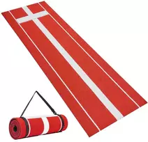 Softbolo metimo kilimėlis, beisbolo metimo guminis kalnelis, 305x92cm treniruočių pagalbinė priemonė, greitojo metimo įranga metikams, vidaus lauko treniruočių kilimėlis