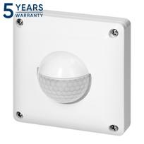 Apsaugos sistemos // Judesio jutikliai // Czujnik ruchu, 2 i 3 żyłowy, 190°, IP65, 250W, zasięg - 20m, do puszki, biały