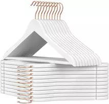 Songmics Pakabos, medinės, 44.5x1.2x23 cm, baltos