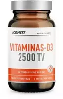 ICONFIT Vitaminas D3 2500 TV, 90 kapsulių