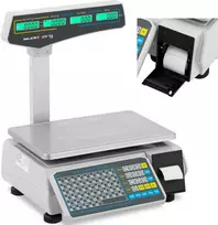 Steinberg Systems Komercinės parduotuvės svarstyklės su LCD etikečių spausdintuvu 30 kg / 15 g