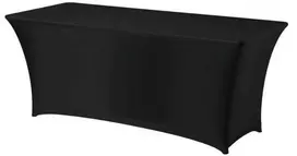 Stačiakampė staltiesė be lyginimo 150x76 cm Džersio audinys juoda - Hendi 814406