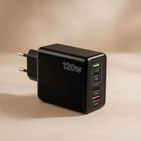 Wall Charger Riff RF-120W — 120W total, 2x USB-A (QC3.0) + 3x USB-C ports