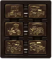 Rūta Juodojo šokolado (75 %) figūrėlės „Džentelmeno rinkinys“, 45 g