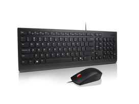 Lenovo Essential Wired Combo Keyboard and Mouse | Keyboard and Mouse Set | Wired | Mouse included | Nordic | Black
