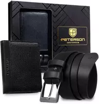 Piniginės ir diržo rinkinys vyrams Peterson PTN SET N4-DOT