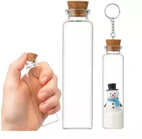 Stiklinis butelis su kamščiu 30 ml 2.2 x 12 cm buteliukas skaidrus buteliukas