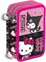 Manenti Hello Kitty & Kuromi triple pencil case