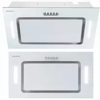 52cm Baltas gartraukis, montuojamas po spintele, su LED apšvietimu, efektyvi virtuvės ventiliacija