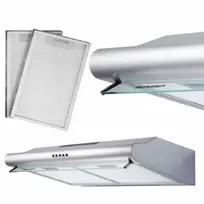 Nerūdijančio plieno virtuvės gartraukis, montuojamas po spintele, Inox apdaila, 50 cm virtuvės ištraukimo ventiliatorius, moderni virtuvės ventiliacija