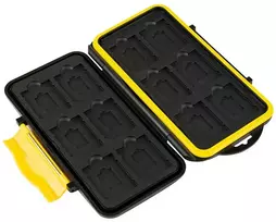 Atminties kortelė Atminties Kortelių Dėklas - MITOYA 12 SD & 12 Micro SD Kortelių Patvarus ABS Plastikas Geltonas