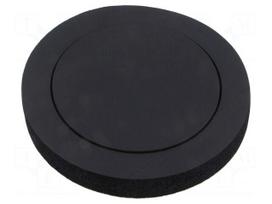 Sound absorbing sponge | Dim: 145x195x25mm | black