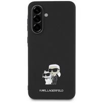 Karl Lagerfeld PU Saffiano Metal Karl and Choupette Case for Samsung Galaxy A56 5G